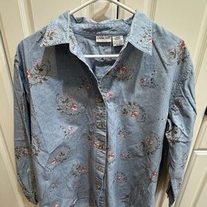 Cabin Creek Light Blue Floral Shirt